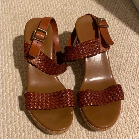 Michael Kors Shoes - Brown Woven KORS Michael Kors Wedges Size 9